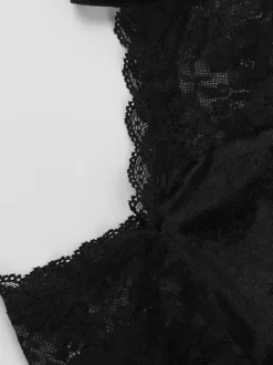 Halloween Women's Gothic Clothing Black Lace Ruffles Gothic Polyester Tunic Retro Costumes