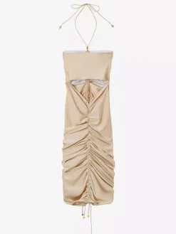 Halter Bodycon Dress Sexy Cutout Club Midi Dress For Women 2026