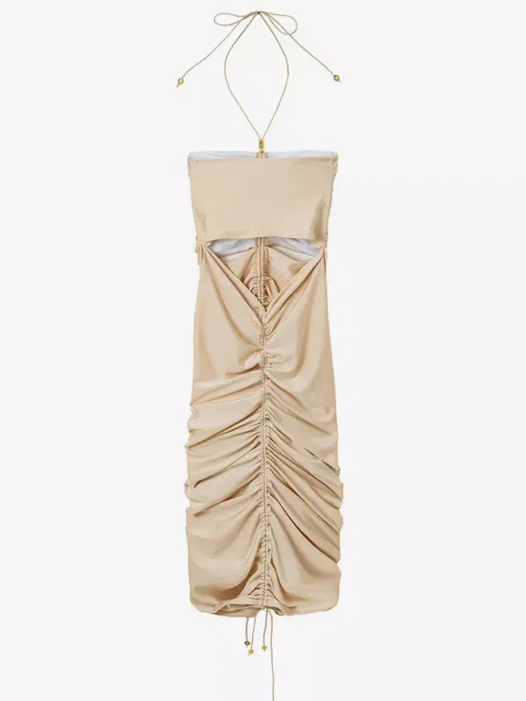 Halter Bodycon Dress Sexy Cutout Club Midi Dress For Women 2026