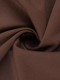 Halter Deep V Neck Maxi Dress For Women - Brown Slinky Ruched Backless Bodycon Gown - Summer Evening Party 2026