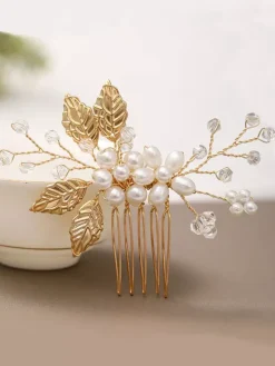 Handmade Headpieces Wedding Comb Metal Hair Accessories For Bride
