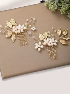 Handmade Headpieces Wedding Comb Metal Hair Accessories For Bride
