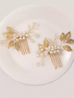Handmade Headpieces Wedding Comb Metal Hair Accessories For Bride