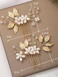 Handmade Headpieces Wedding Comb Metal Hair Accessories For Bride
