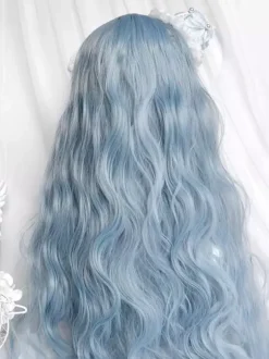 Harajuku Fashion Lolita Wig Light Sky Blue Long Heat-resistant Fiber Tousled Lolita Accessories
