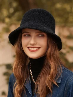 Hats For Women Fashion Chic Winter Warm Bucket Hat