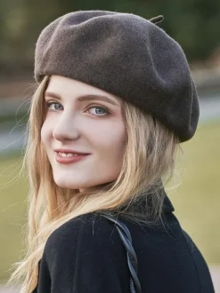 Hats For Women Pretty Wool Winter Warm British Style Beret