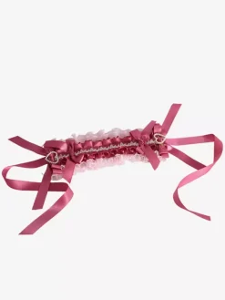 Headdress Sweet Lolita Accessories Pink Bows Ruffles Lace Bow Headwear Headband