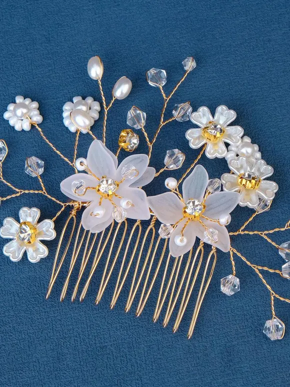 Headpiece Wedding Comb Metal Hair Accessories For Bride