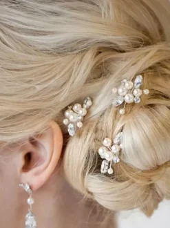 Headpieces Wedding Headwear Pearl Metal Bridal Hair Accessories