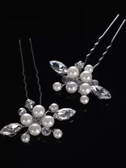 Headpieces Wedding Headwear Pearl Metal Bridal Hair Accessories