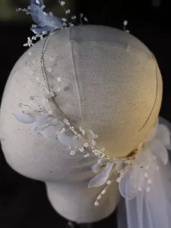 Headpiece Wedding Headwear Flower Tulle Hair Accessories For Bride