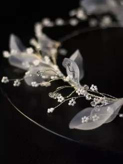 Headpiece Wedding Headwear Flower Tulle Hair Accessories For Bride
