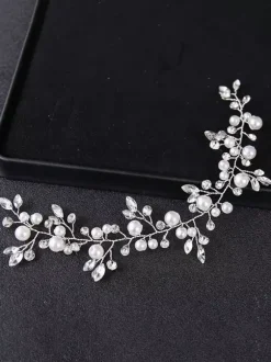 Headpiece Wedding Headwear Pearl Rhinestone Hair Accessories For Bride