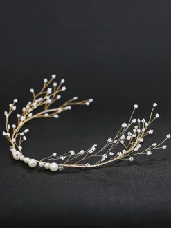 Headpiece Wedding Headwear Pearl Metal Bridal Hair Accessories