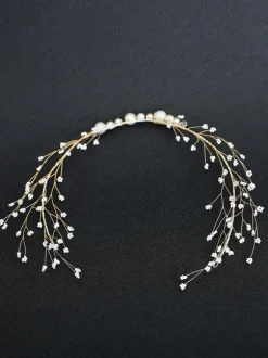 Headpiece Wedding Headwear Pearl Metal Bridal Hair Accessories