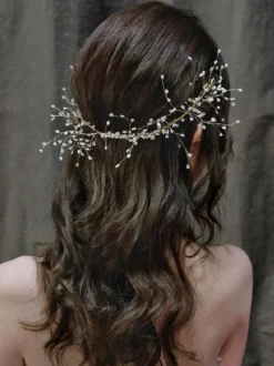 Headpiece Wedding Headwear Pearl Metal Bridal Hair Accessories