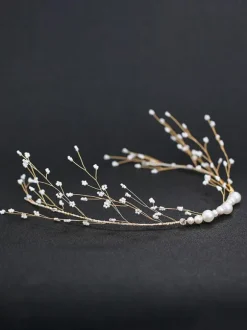 Headpiece Wedding Headwear Pearl Metal Bridal Hair Accessories