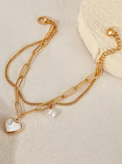 Heart-shaped Pearl Oysters Bracelet For Women 2026
