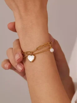 Heart-shaped Pearl Oysters Bracelet For Women 2026