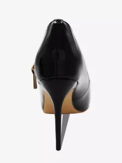 High Heel Mary Jane Shoes Black Buckle Round Toe Stiletto Heel Pumps