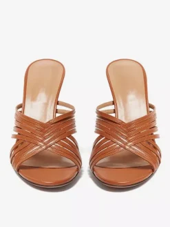 High Heel Mules Open Toe Strappy Stiletto Heel Party Shoes