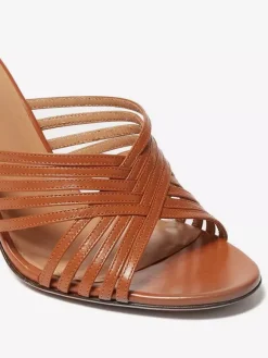 High Heel Mules Open Toe Strappy Stiletto Heel Party Shoes