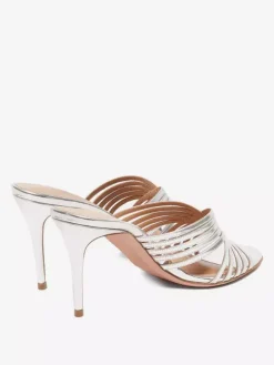 High Heel Mules Open Toe Strappy Stiletto Heel Party Shoes