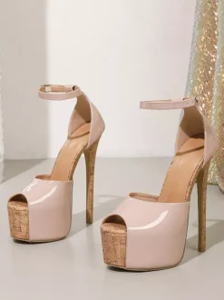 High Heel Platform Sandals Women's Peep Toe High Heel Sandal Shoes
