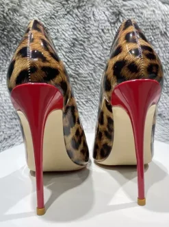 High Heel Pumps Women's Pointed Toe Leopard Print Stiletto Heel Sexy Pumps