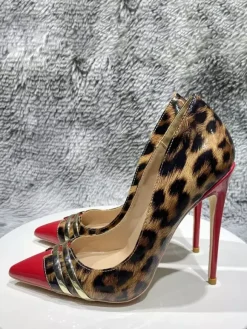 High Heel Pumps Women's Pointed Toe Leopard Print Stiletto Heel Sexy Pumps