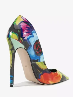 High Heel Pumps Women's Pointed Toe Patterned Slip On Dress Shoes