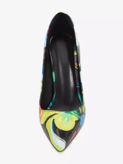 High Heel Pumps Women's Pointed Toe Patterned Slip On Dress Shoes