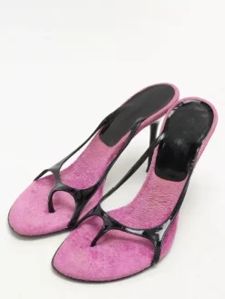 High Heel Sandal Slides Women's Thong Strappy Stiletto Heel Sandal Shoes