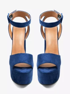 High Heel Sandals Platform Peep Toe Ankle Strap Chunky Heel Sandal Shoes