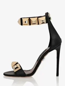 High Heel Sandals Stud Open Toe Stiletto Heel Party Shoes