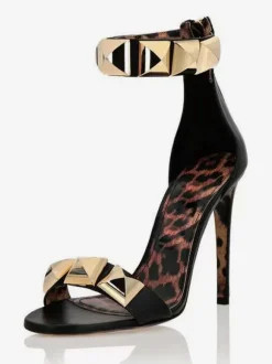 High Heel Sandals Stud Open Toe Stiletto Heel Party Shoes
