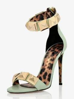 High Heel Sandals Stud Open Toe Stiletto Heel Party Shoes