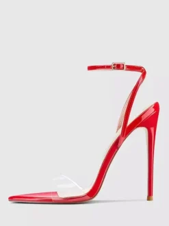 High Heel Sandals Transparent Open Toe Stiletto Heel Party Prom Shoes