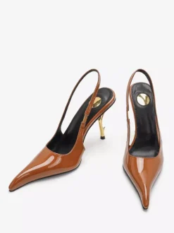 High Heel Slingback Pumps Women's Pointed Toe Designed Heel Party Shoes