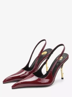 High Heel Slingback Pumps Women's Pointed Toe Designed Heel Party Shoes