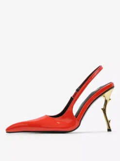 High Heel Slingback Pumps Women's Pointed Toe Designed Heel Party Shoes