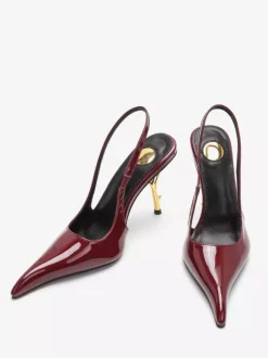 High Heel Slingback Pumps Women's Pointed Toe Designed Heel Party Shoes
