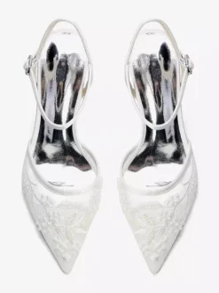 High Heel Wedding Shoes Pointed Toe Beaded Bridal Shoes