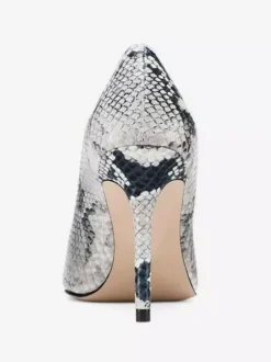 High Heek Pumps Women's Pointed Toe Snake Pattern Slip On Shoes
