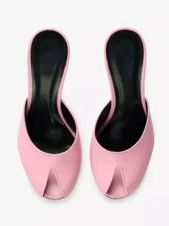 High Heel Mules Women's Peep Toe Stiletto Heel Backless Pumps