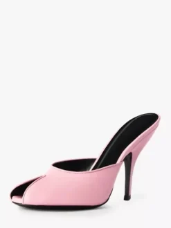 High Heel Mules Women's Peep Toe Stiletto Heel Backless Pumps