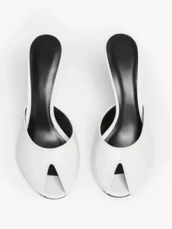 High Heel Mules Women's Peep Toe Stiletto Heel Backless Pumps