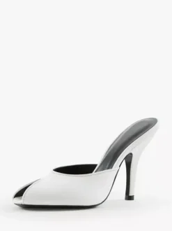High Heel Mules Women's Peep Toe Stiletto Heel Backless Pumps