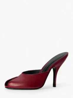 High Heel Mules Women's Peep Toe Stiletto Heel Backless Pumps